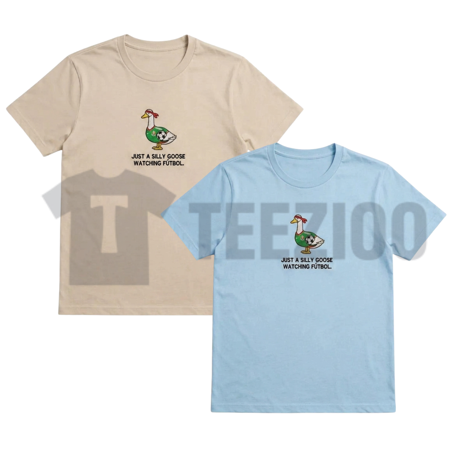 Embroidered Mexico Goose Comfort Colors Soccer T-Shirt