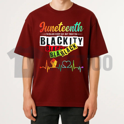 Juneteenth Blackity Black Black Freedom Day Melanin Pride Graphic T-Shirt
