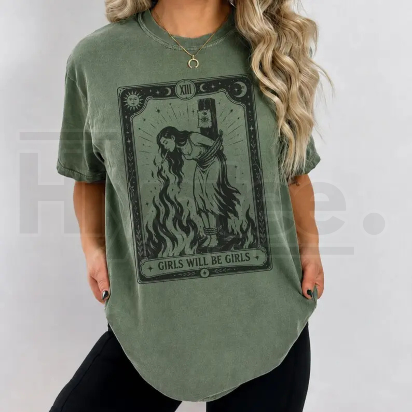 Girls Will Be Girls Witch Comfort Colors Shirt – Feminist Halloween Graphic Tee