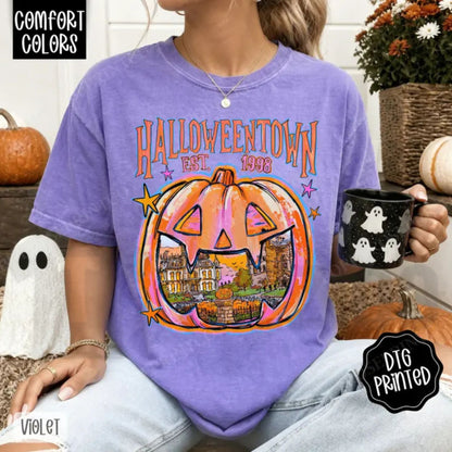 Halloweentown Comfort Colors Shirt – Trendy Autumn Fall Graphic Tee