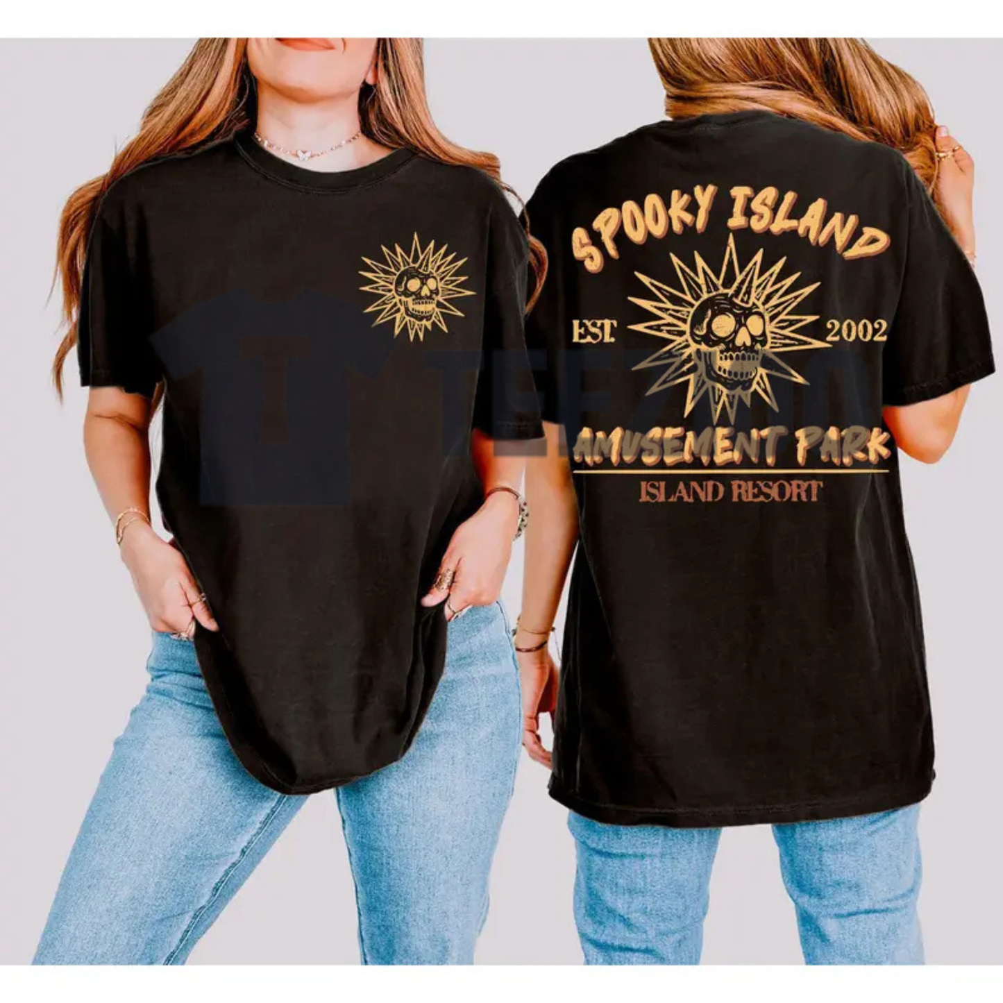 Comfort Colors® "Spooky Island" T-Shirt - Retro Y2K Halloween Graphic Tee