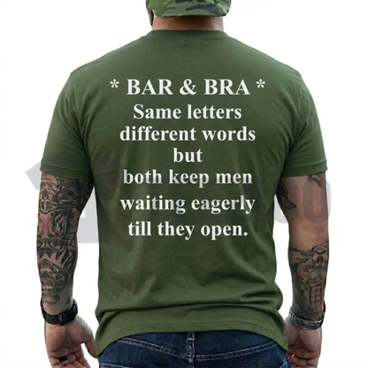 Bar And Bra Have The Same Letters Shirt - Funny Wordplay Graphic Tee