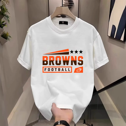 Three Star Football Graphic T-Shirt - Men's Soccer Pride Crewneck Cotton Tee