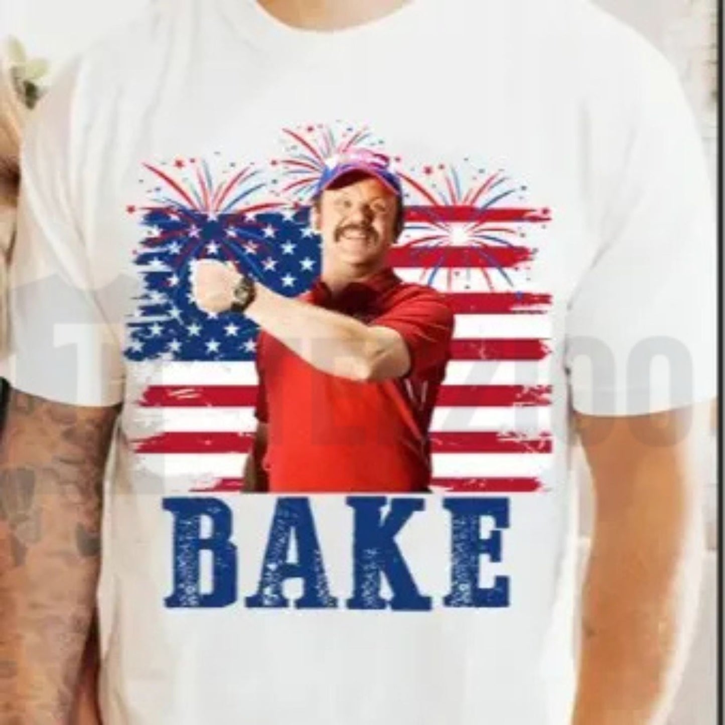 Shake and Bake 4th of July Funny Couples Patriotic Graphic T-Shirt