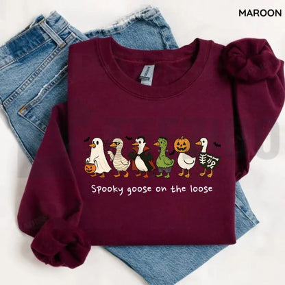 Spooky Goose on the Loose Sweatshirt – SEO Product Description
