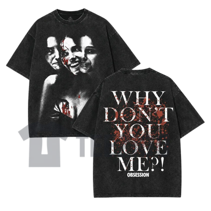 Vintage Acid Wash Psychological Horror Art Shirt - Retro Surreal Dark Aesthetic Graphic Tee