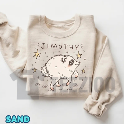Jimothy Raccoon Viral Sweatshirt - Short King Trash Panda Meme Crewneck