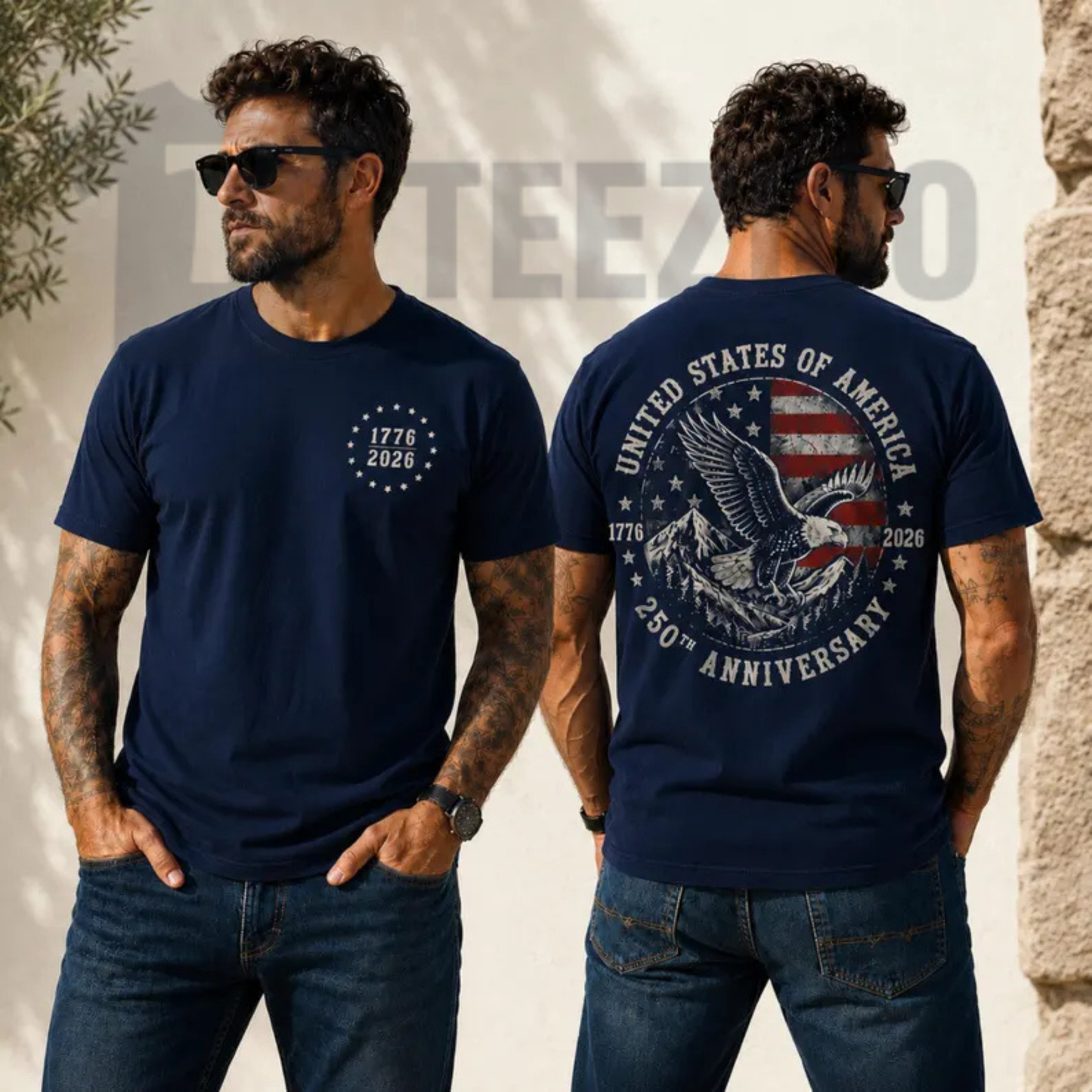 America 250 Patriotic Eagle 1776-2026 Anniversary Shirt
