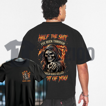 Funny Gen X Skull Custom Year T-Shirt