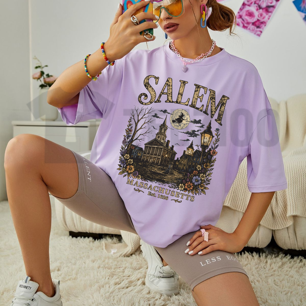 Salem Massachusetts Shirt - Vintage Witch City Halloween Graphic Tee