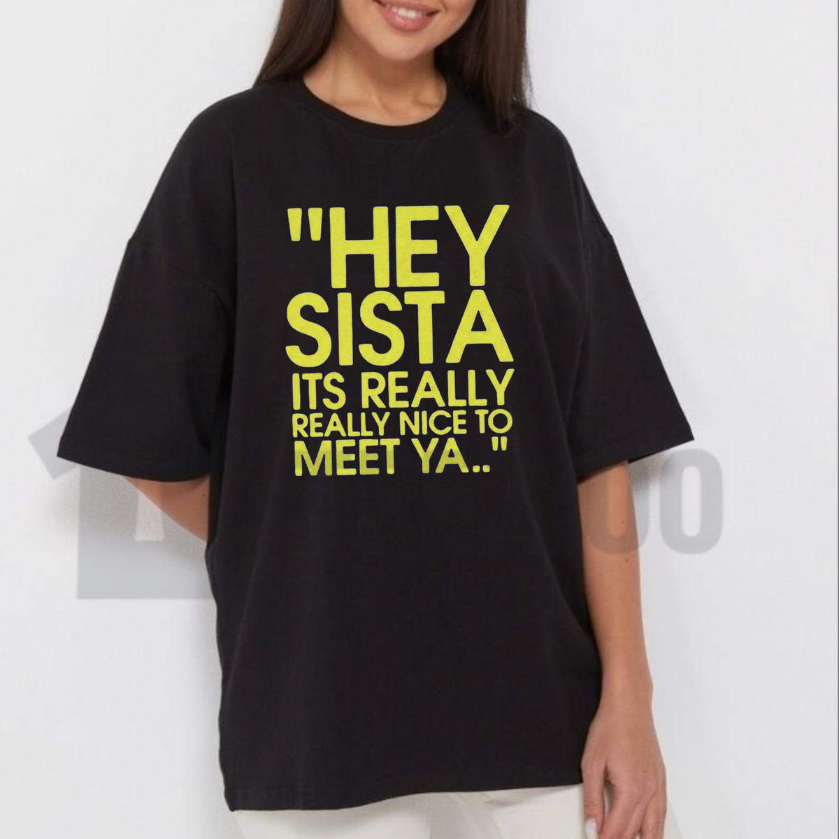 Hey Sista Graphic Shirt - Funny Sisterhood Retro Unisex Tee