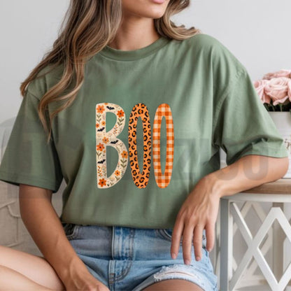 BOO Comfort Colors Shirt – Trendy Retro Halloween Tee