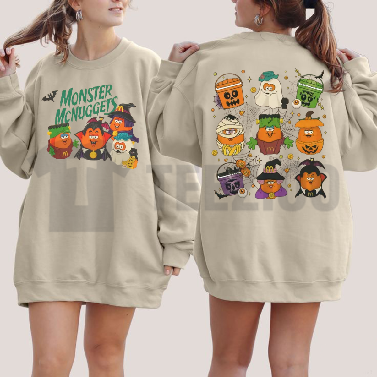 McNuggets Buddies 2-Sided Sweatshirt - Vintage 90s Pop Culture Crewneck