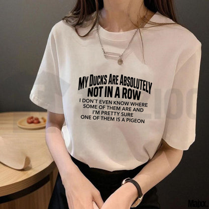 Humorous Adulting Chaos Graphic Top – Ducks Not In A Row Sarcastic Apparel