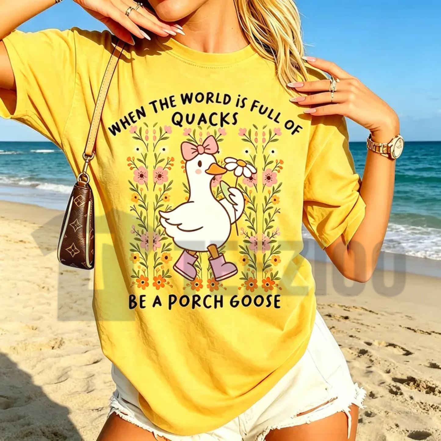 Be a Porch Goose Pun Tee – Funny Graphic Shirt