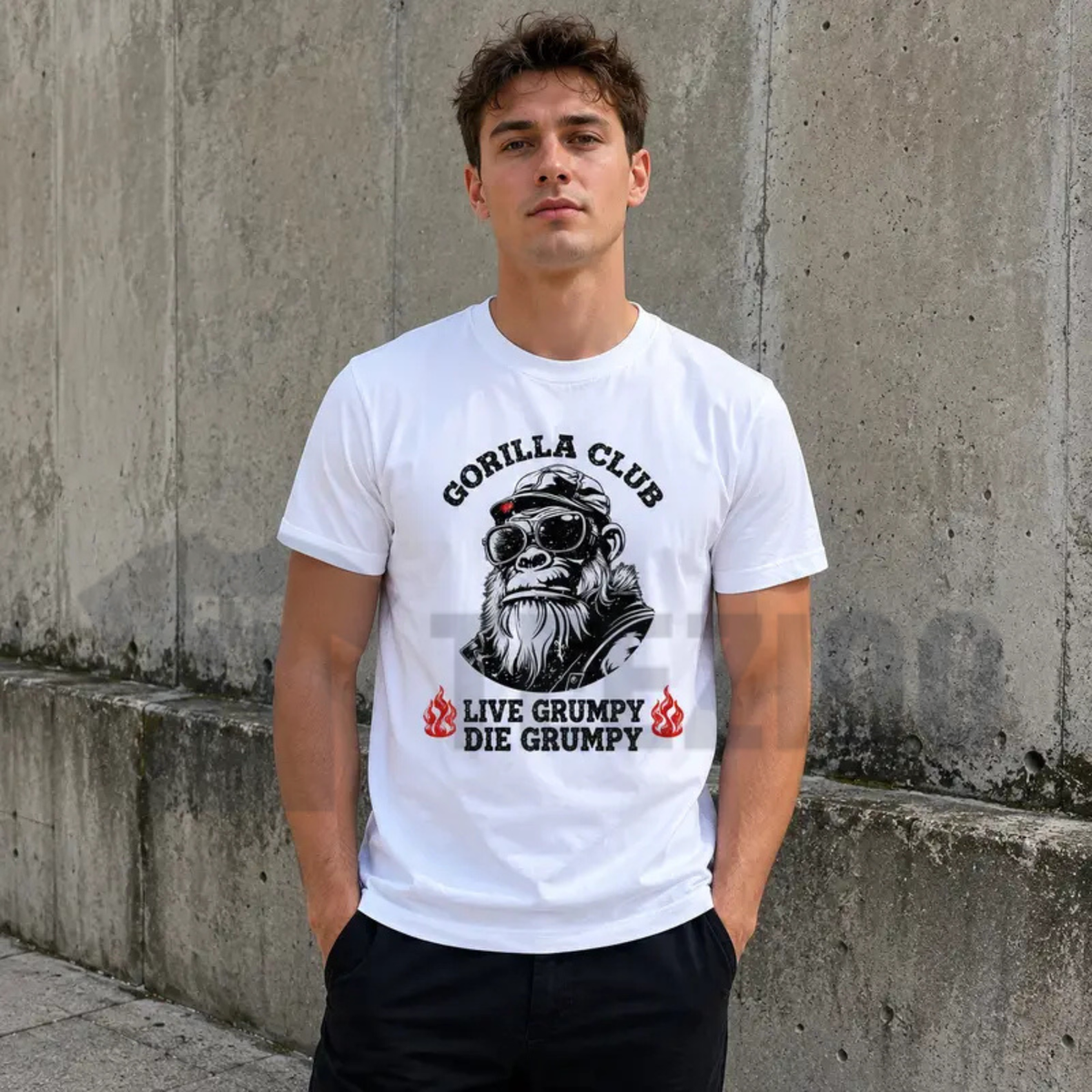 Gorilla Club Graphic Shirt - Retro Ape Streetwear Aesthetic Unisex Tee