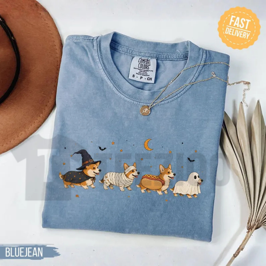 Halloween Corgi Costumes Shirt - Cute Spooky Season Dog Tee