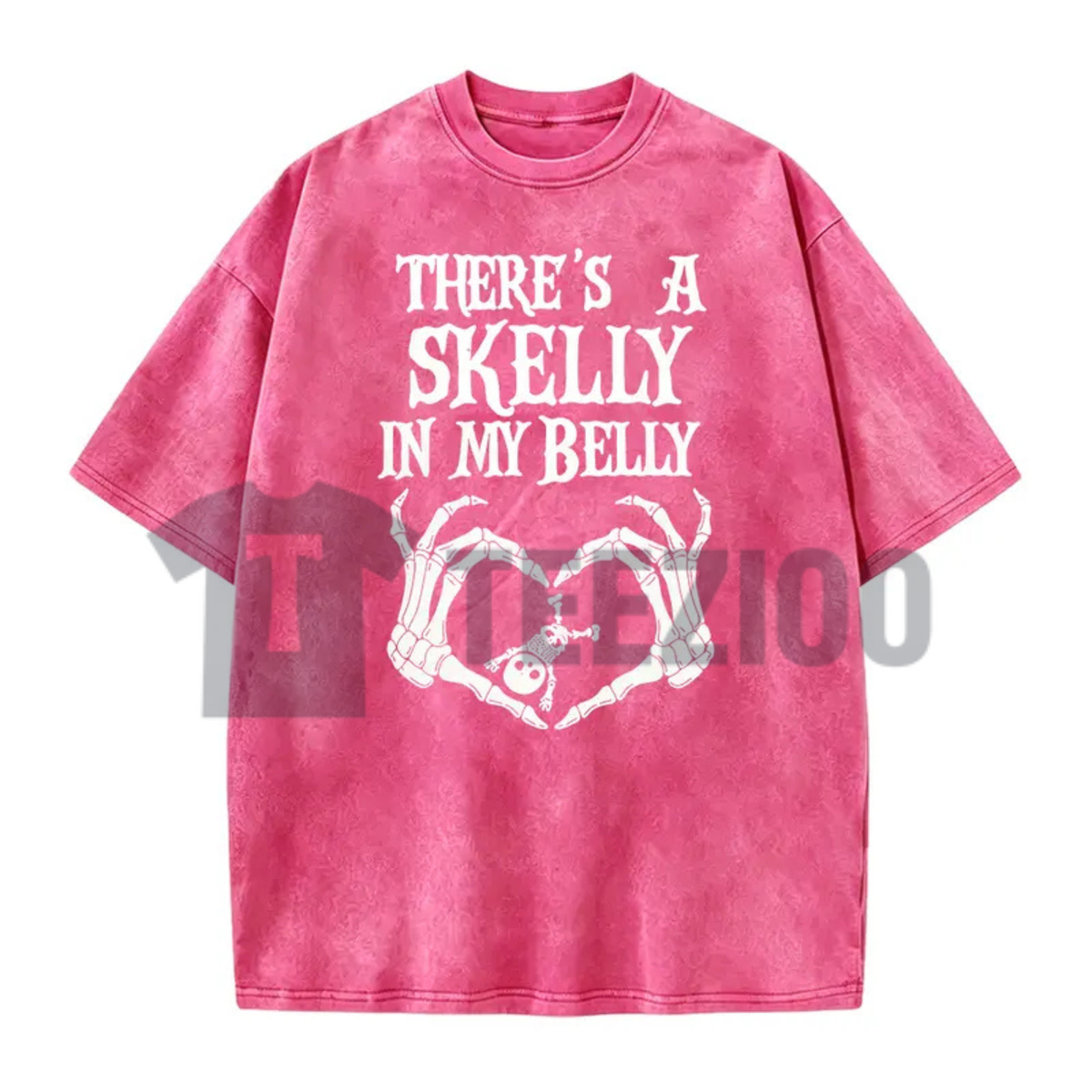 Halloween Family Announcement Shirt - Spooky Little Skeleton Reveal Graphic Tee