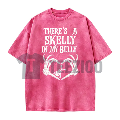 Halloween Family Announcement Shirt - Spooky Little Skeleton Reveal Graphic Tee