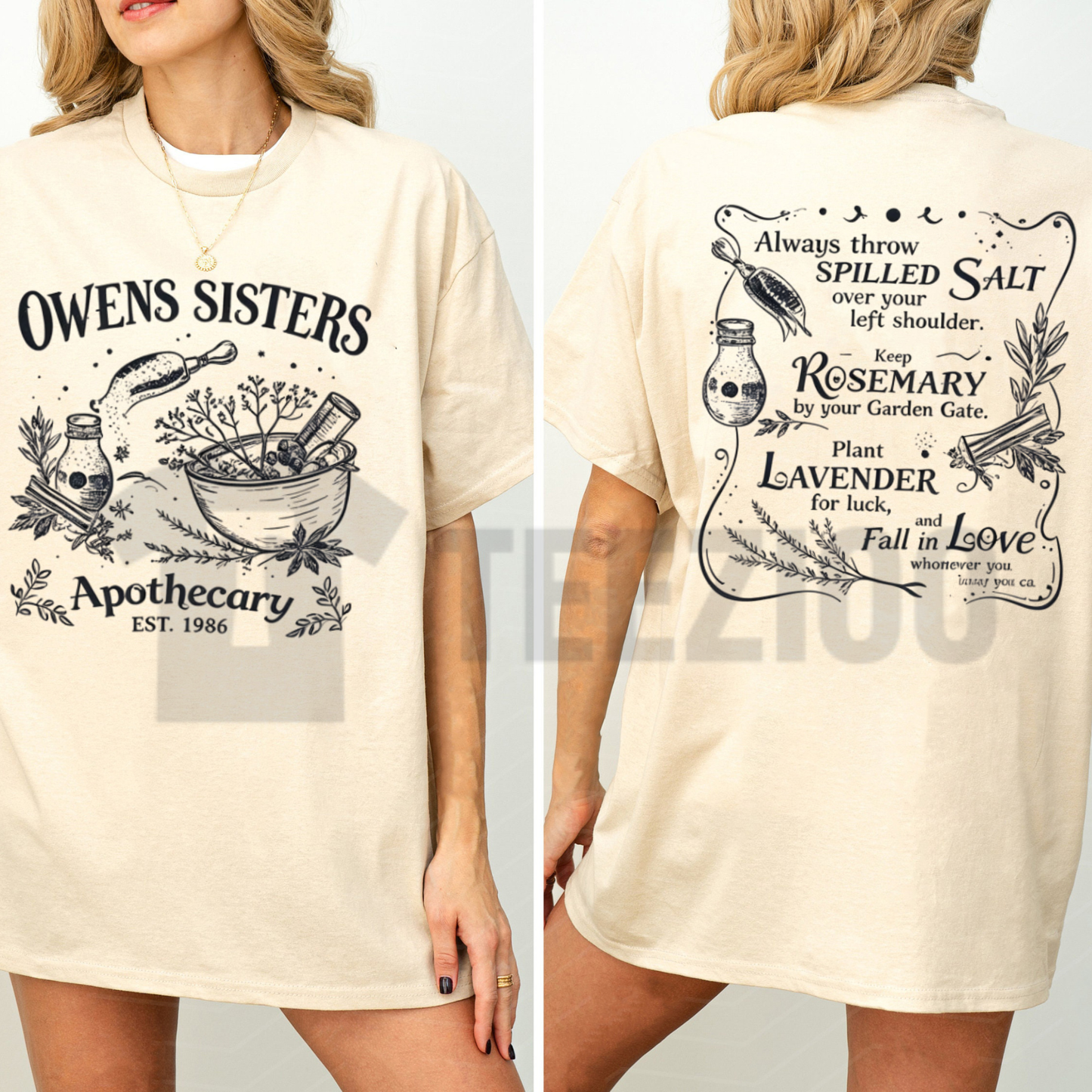Owens Sisters Apothecary 1986 Shirt - Retro Witchy Botanical Herb Tee