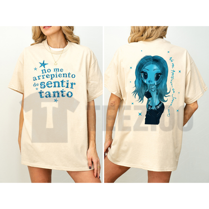 Vintage Blue Graphic Unisex Cotton T Shirt - Casual Aesthetic Art Print Oversized Tee