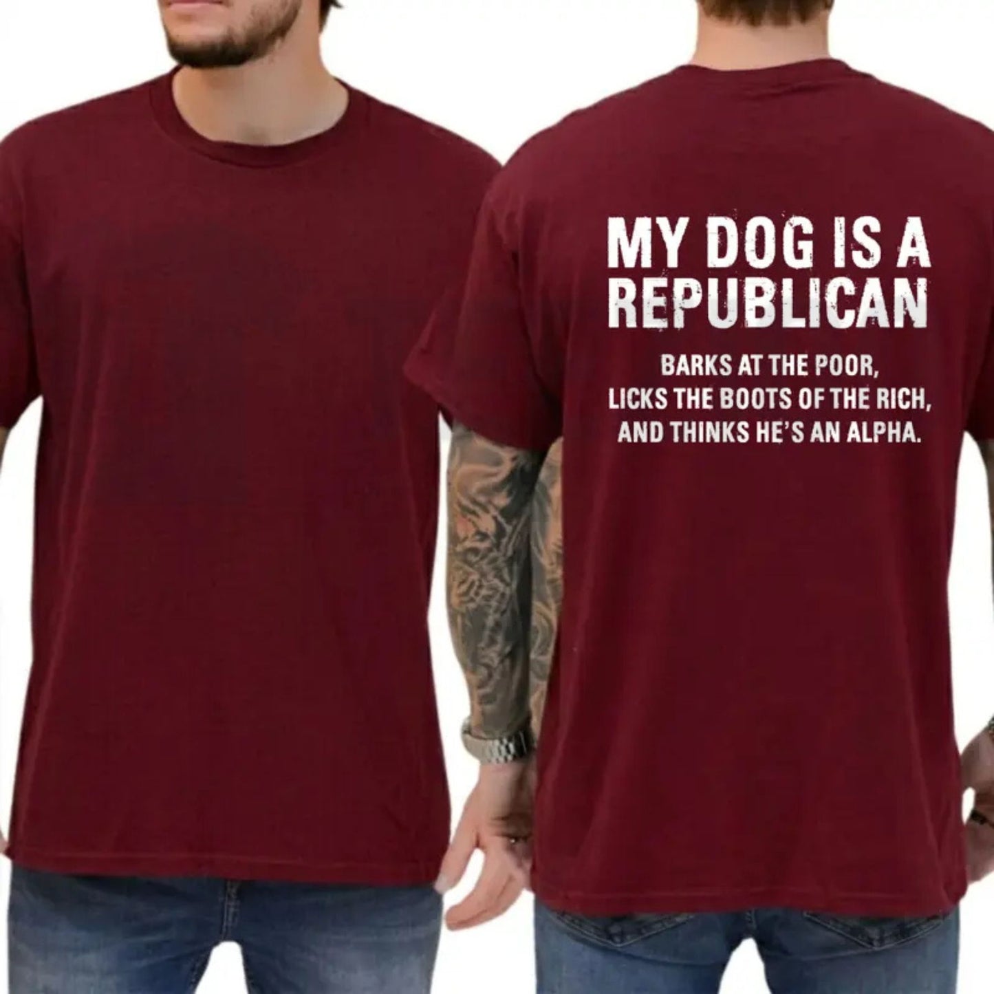 My Dog Is A Republican Funny Sarcastic Political Humor Graphic T-Shirt