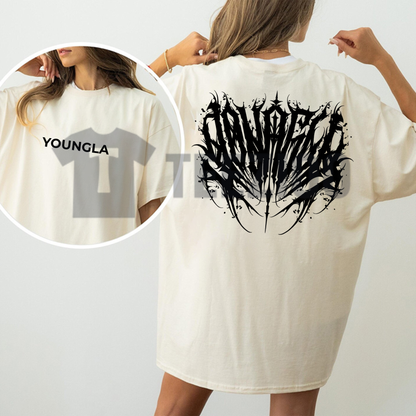 Cyber Sigilism Back Graphic T-Shirt - Y2K Neo-Tribal Streetwear Cotton Tee