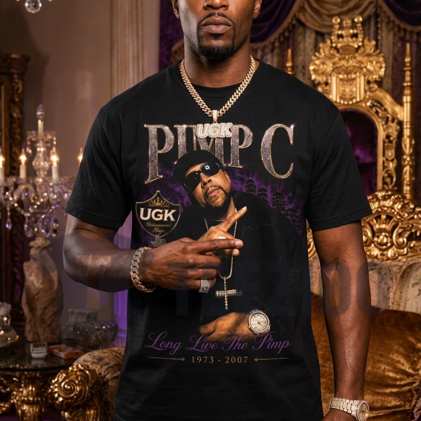 Pimp C "Long Live The Pimp" Heavy Cotton Shirt - Vintage Rap Legend Tribute Tee