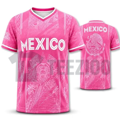 Men's Light Pink Aztec Sun Stone V-Neck T-Shirt