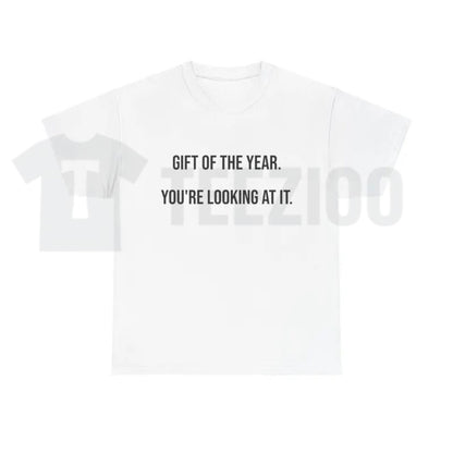 Gift Of The Year Graphic T-Shirt – Funny Father's Day Family Tee, Humorous Everyday Urban Streetwear Shirt for Men