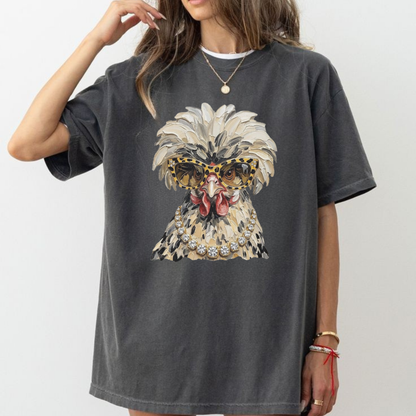 Comfort Colors® Glam Whitetail Hunting Shirt - Preppy Leopard Print Wildlife Tee