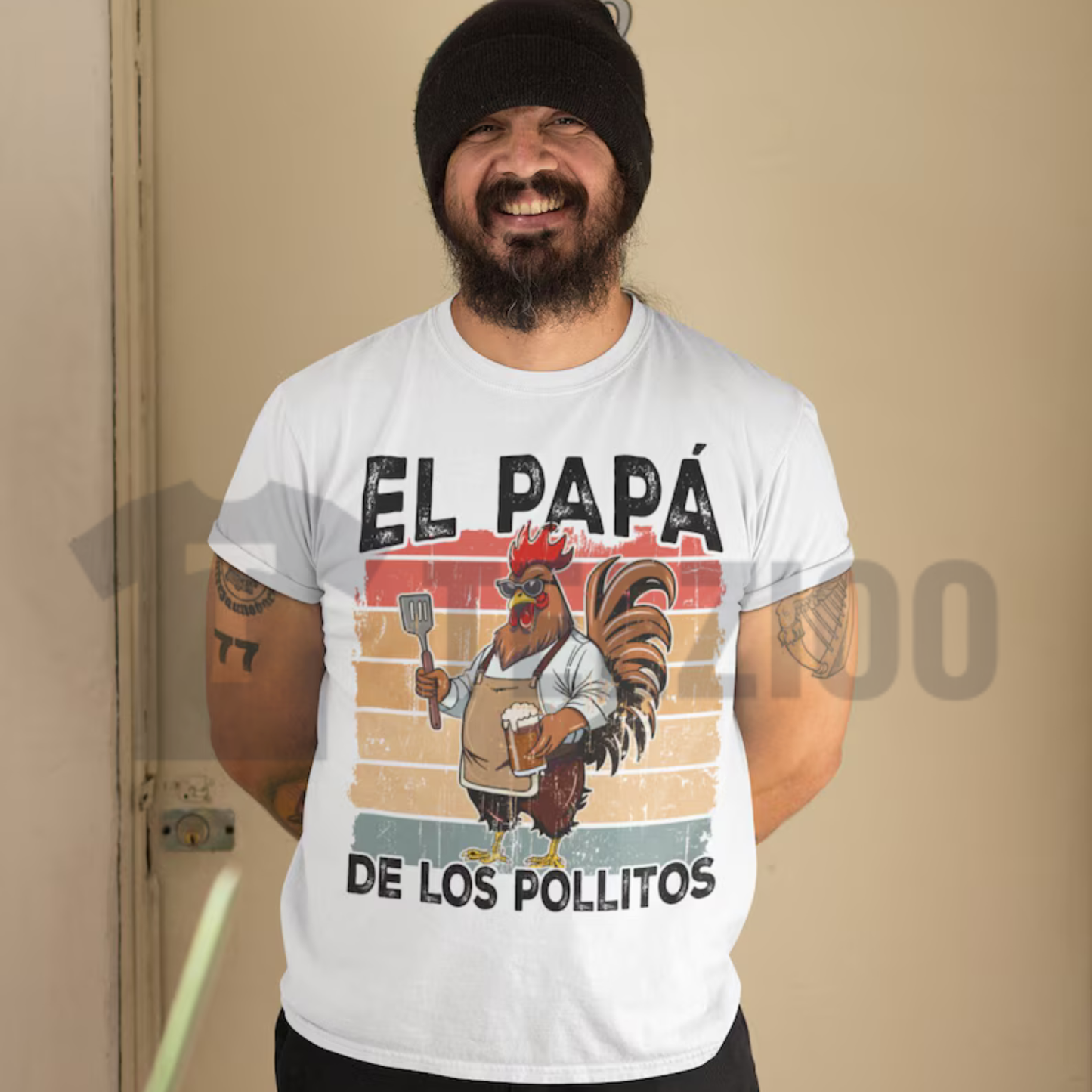 El Papa de los Pollitos Funny Spanish Dia del Padre Gift Graphic T-Shirt
