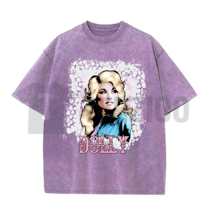 Vintage 80s Dolly Parton Autograph Shirt - Retro Country Music Homage Tee
