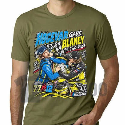 Ryan Blaney vs Carson Hocevar Shirt - NASCAR Racing Rivalry Graphic Tee