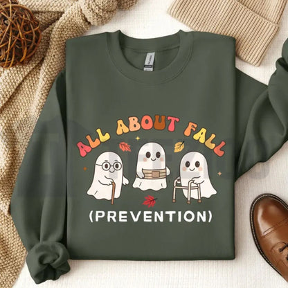 Cute Ghost Nurse Sweatshirt – Funny Halloween Medical Crewneck