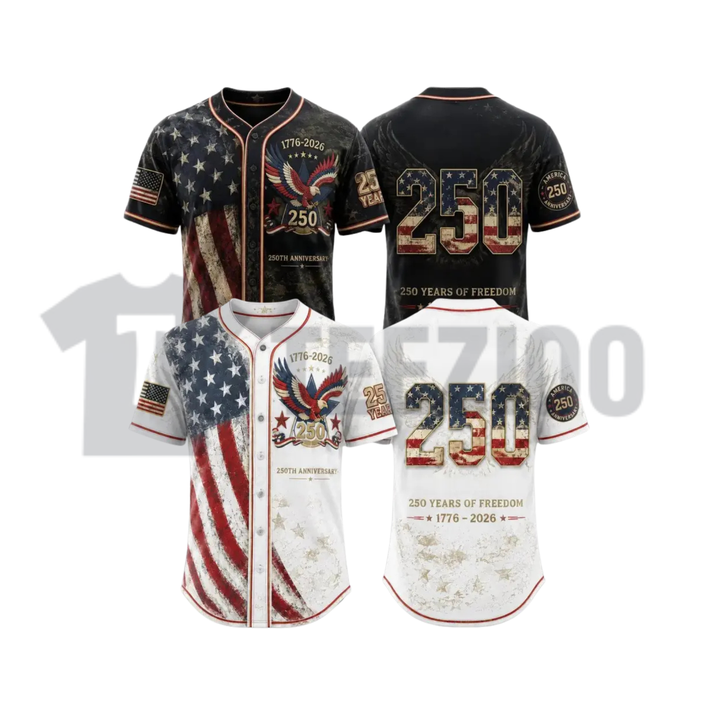 America 250th Anniversary Baseball Jersey
