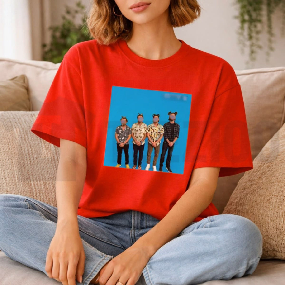 Hilarious Indie Rock Parody Top – Blue Album Parody Hunter Squad Graphic Apparel