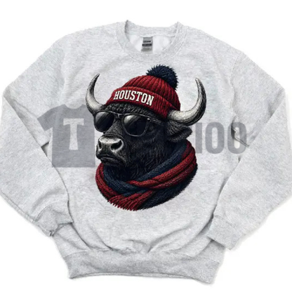 All 32 Teams Spirit Animal Football Sweatshirt - Retro Game Day Ash Grey Crewneck
