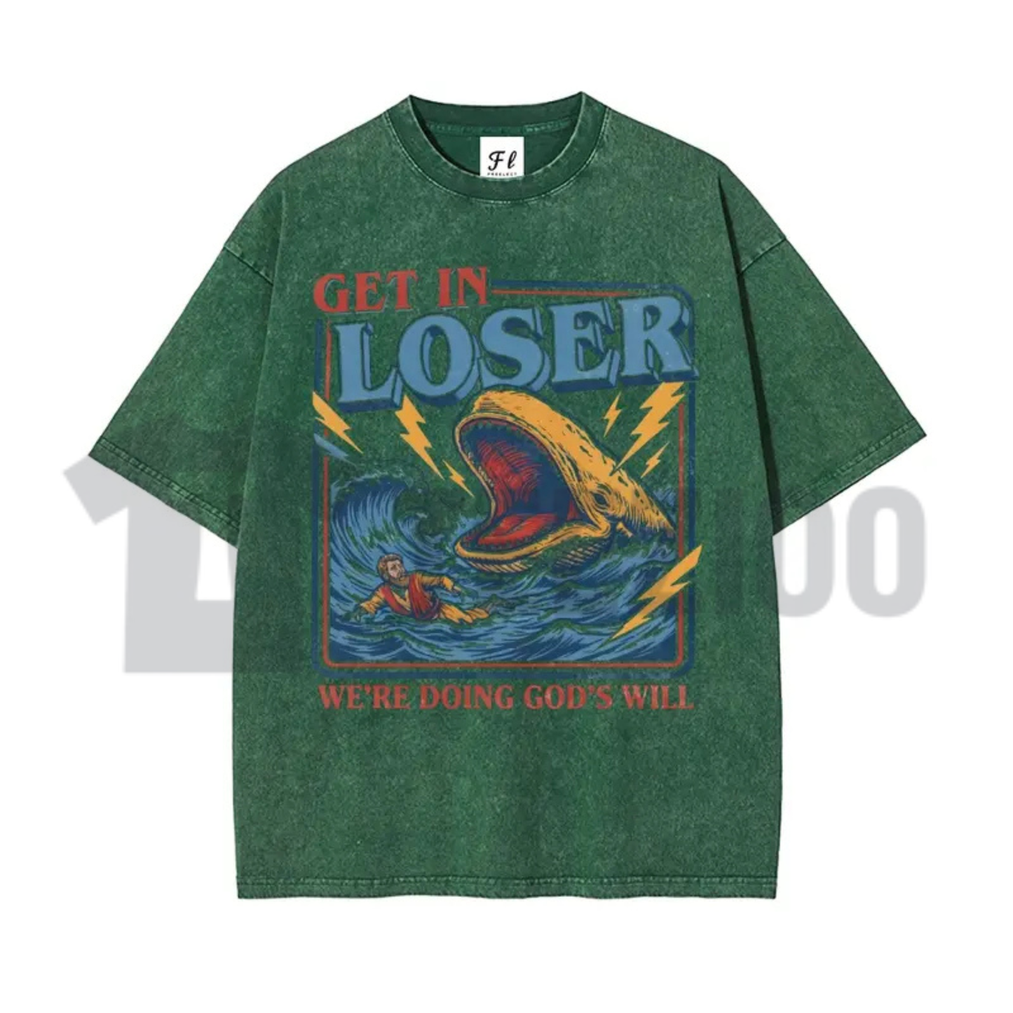 Jonah and the Whale T-Shirt – Retro "Get In Loser" Christian Graphic Tee