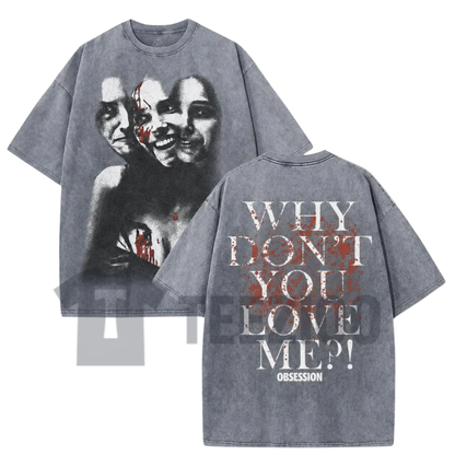 Vintage Acid Wash Psychological Horror Art Shirt - Retro Surreal Dark Aesthetic Graphic Tee