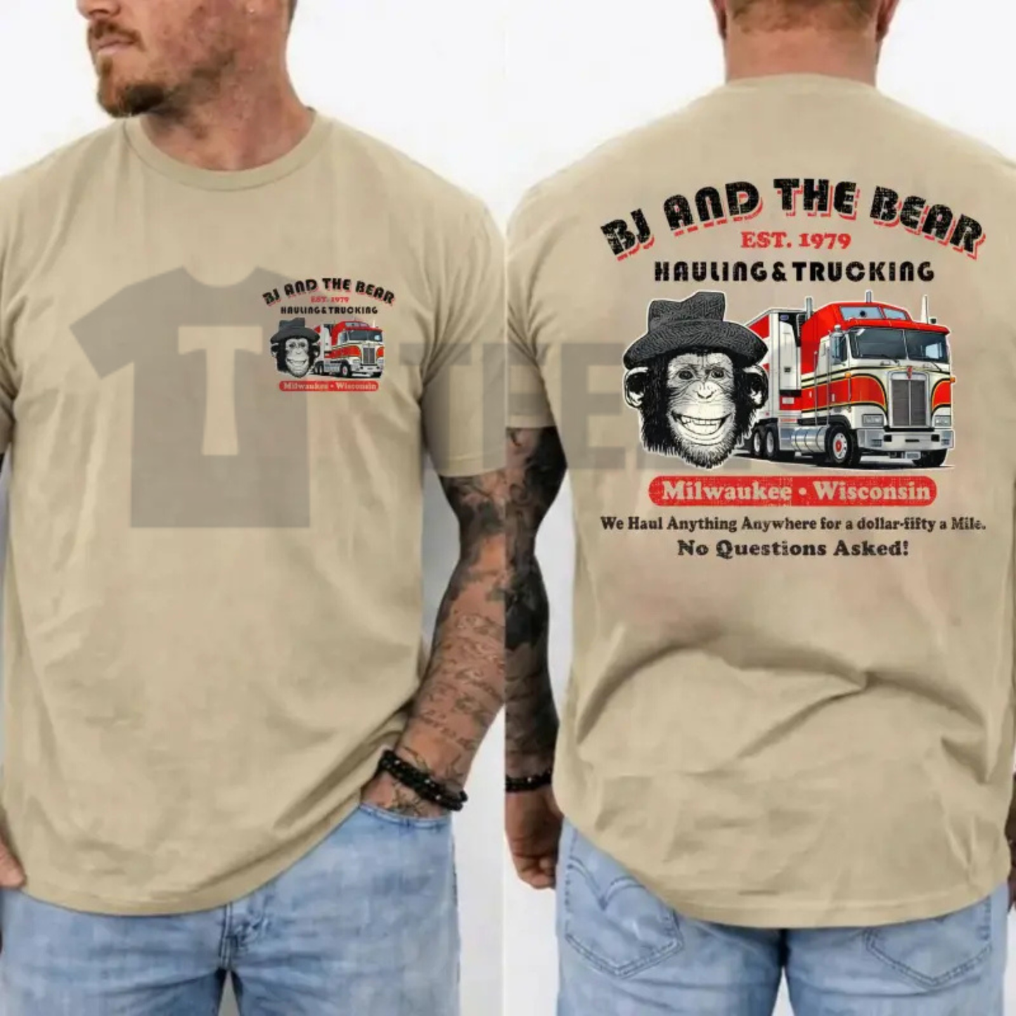 BJ and the Bear Trucking Vintage TV Show T-Shirt