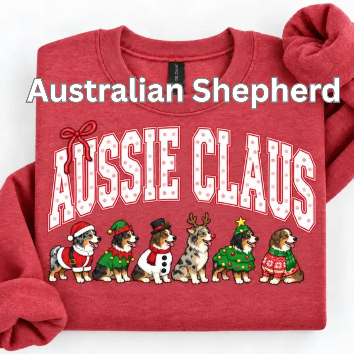 Merry Dogmas Holly Christmas Dog Sweatshirt - Vintage Santa Dog Lover Crewneck
