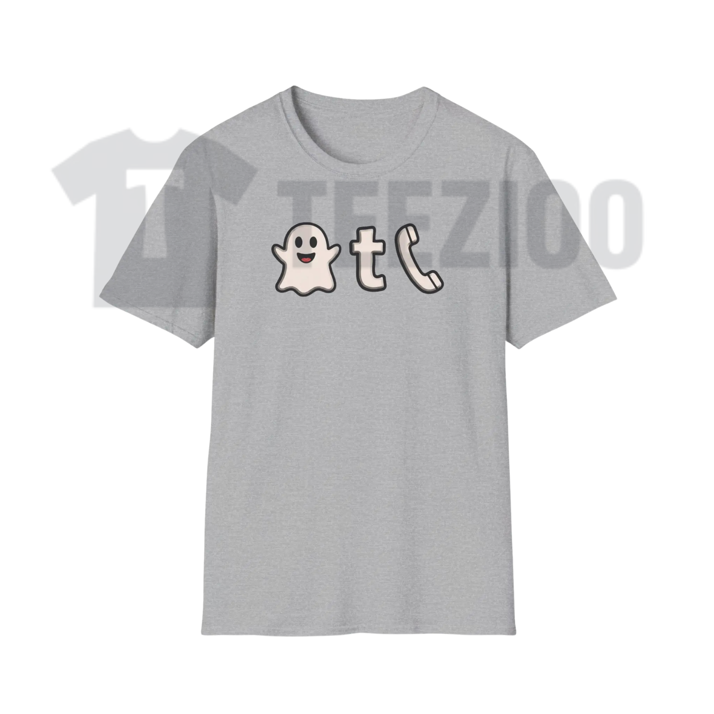 Ghost Phone Text Shirt - Spooky Halloween Ghost Call Typography Graphic Tee