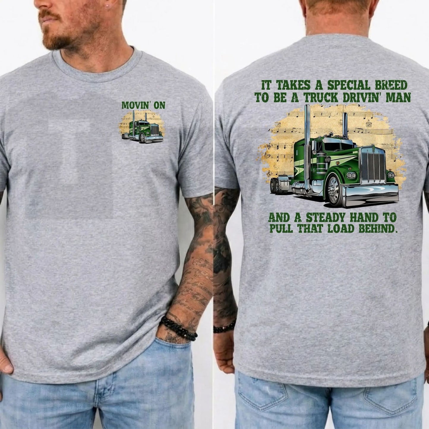 Movin On Trucker Vintage 70s TV Show Retro Big Rig Graphic T-Shirt