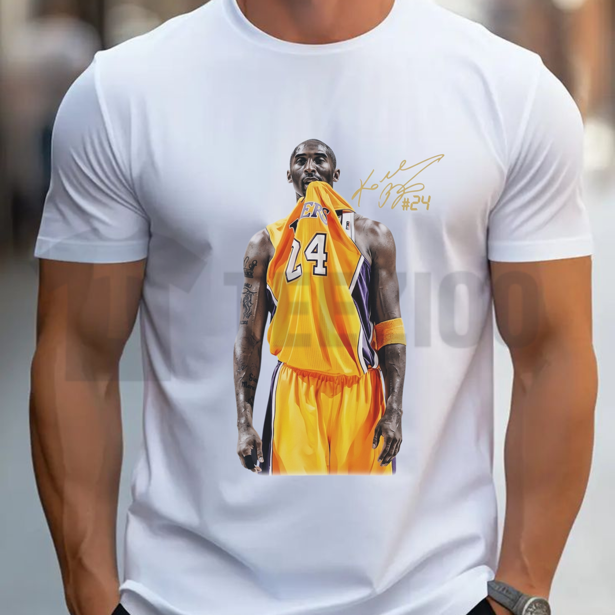 Retro Kobe Bite Character Shirt - Mamba Basketball Graphic Tee