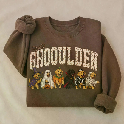Halloween Dog Breeds Sweatshirt - Cozy Autumn Dog Mom Spooky Crewneck