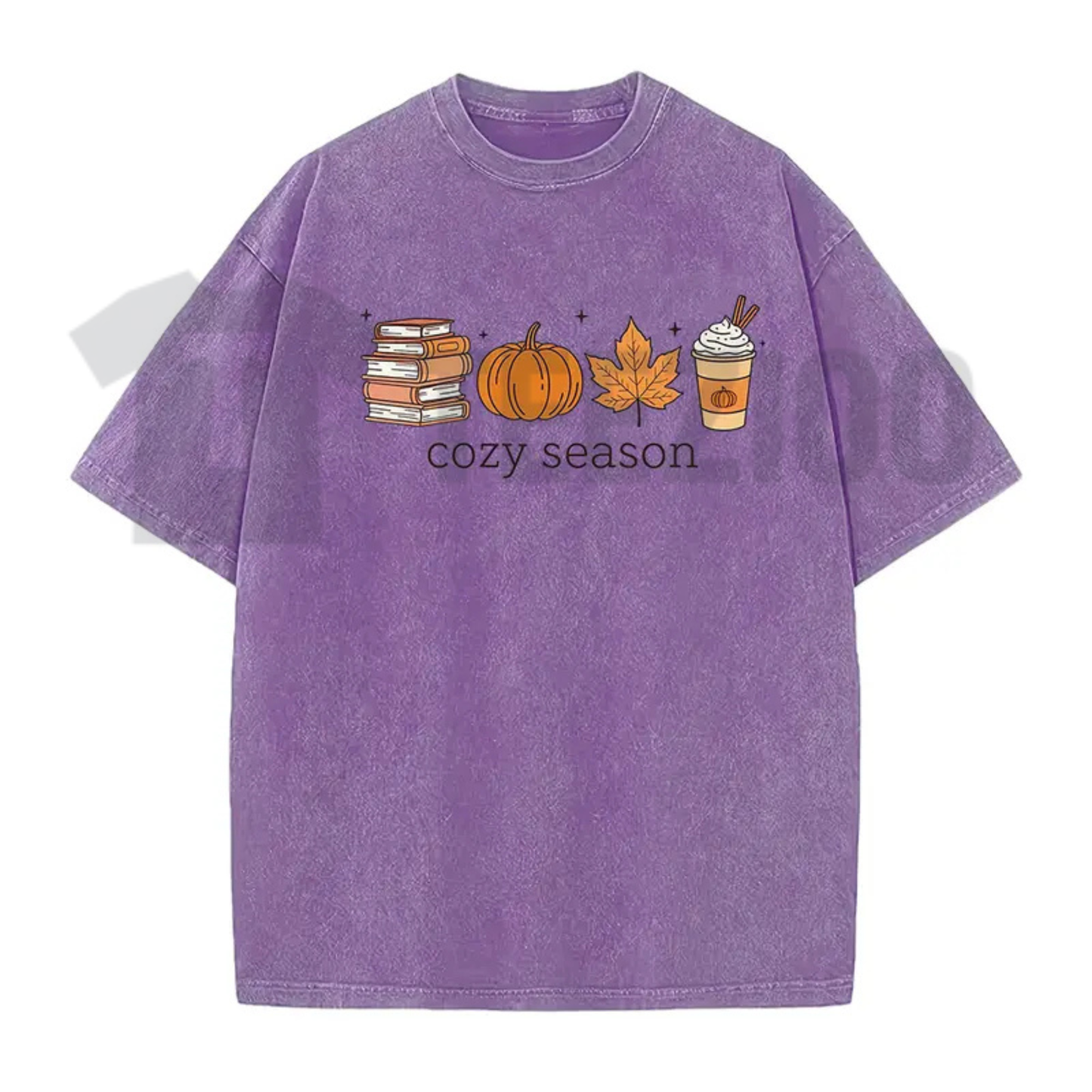 Cozy Season Pumpkin & Books Shirt - Autumn Book Lover Fall Graphic Tee