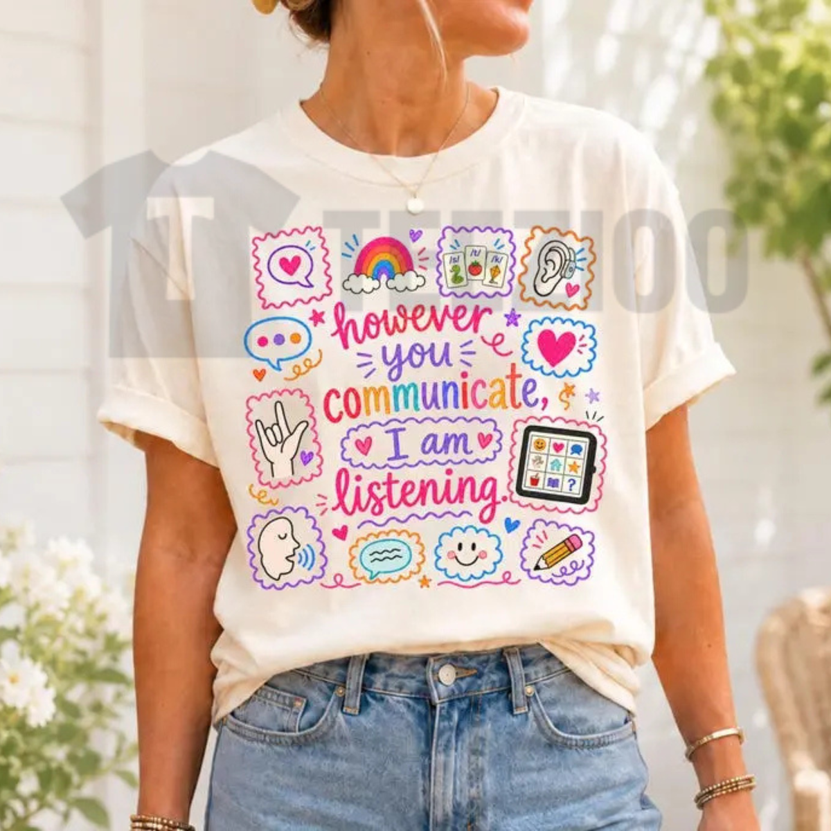 Speech Therapy Shirt - "However You Communicate" SLP Graphic Tee