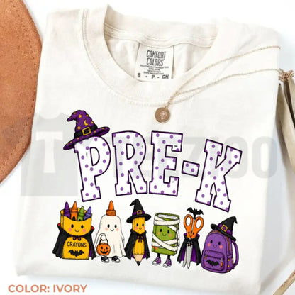 Comfort Colors Halloween Teacher Shirt – Spooky Pencil Cute Fall Classroom Tee