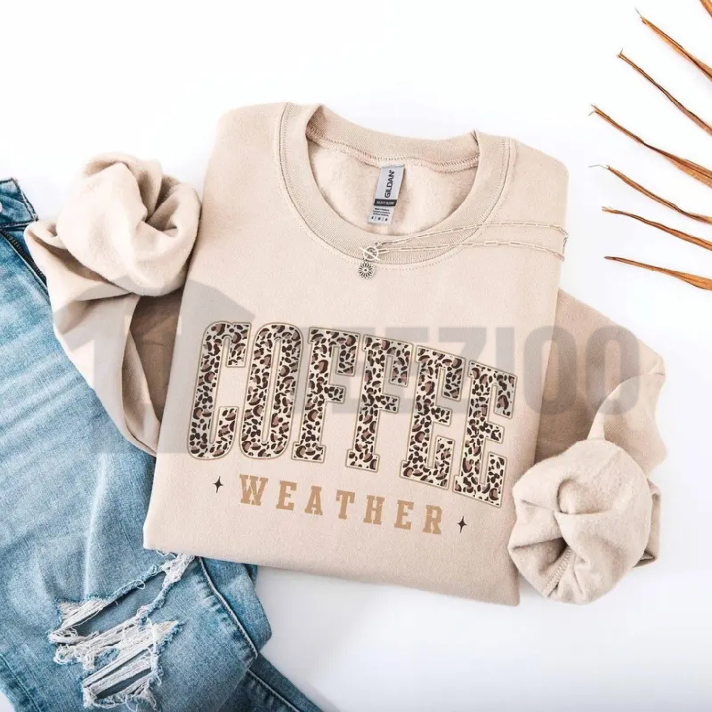 Retro Coffee Weather Sweatshirt - Pumpkin Spice Fall Coffee Lover Crewneck